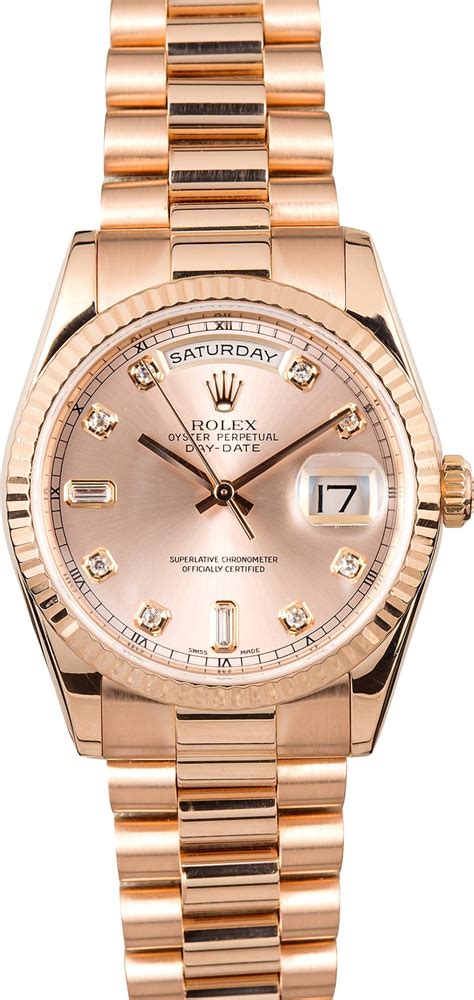 rolex day date rose gold 118235